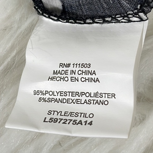 Lily White Black & White Polka Dot Top Blouse Front Knot Peplum Size Medium New - Picture 8 of 8